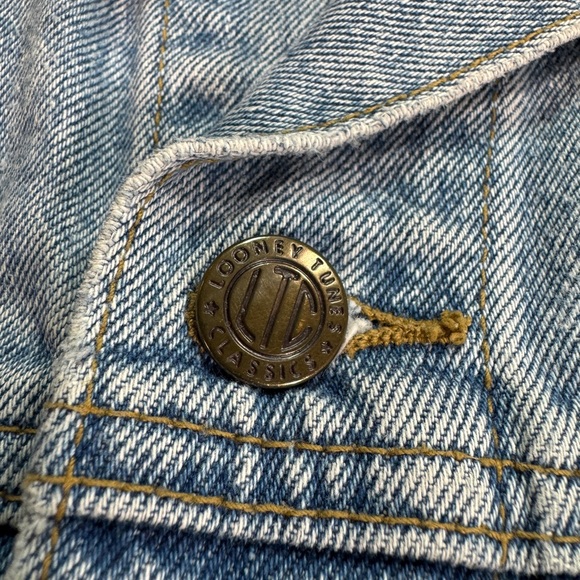 Vintage 90’s Looney Tunes Hawaii Denim Jacket Warner Bros Size XS RARE VTG - Picture 5 of 9